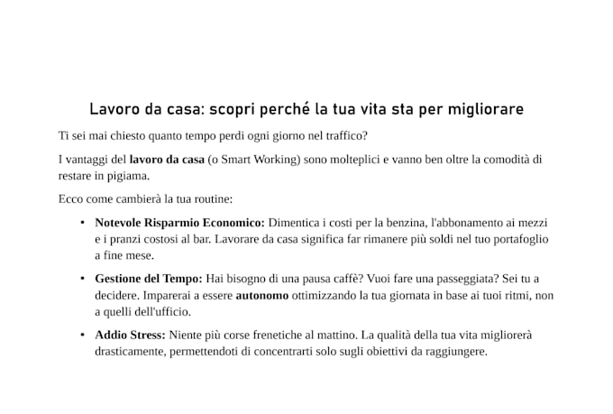write SEO optimized articles in italian for your blog
